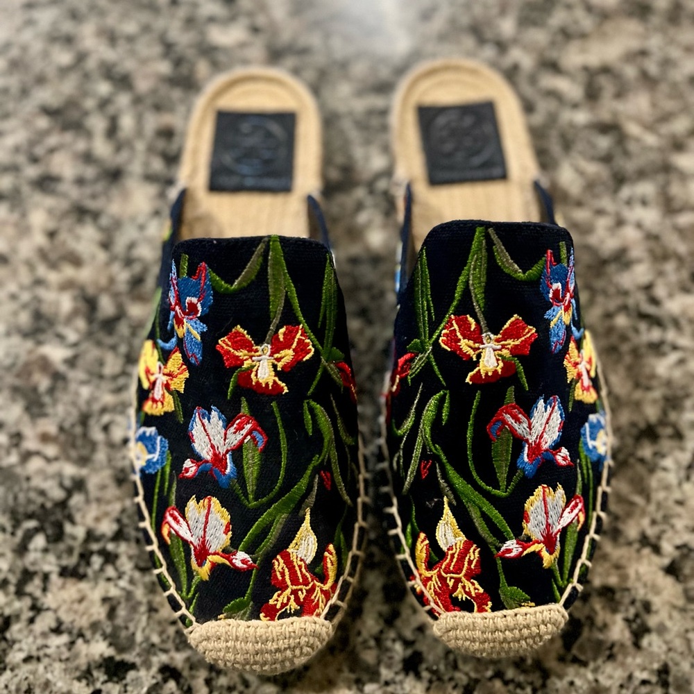Tory Burch Embroidered Espadrille